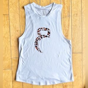 Zyia Activewear Performance Kettle Moon White Tank Top Size Medium